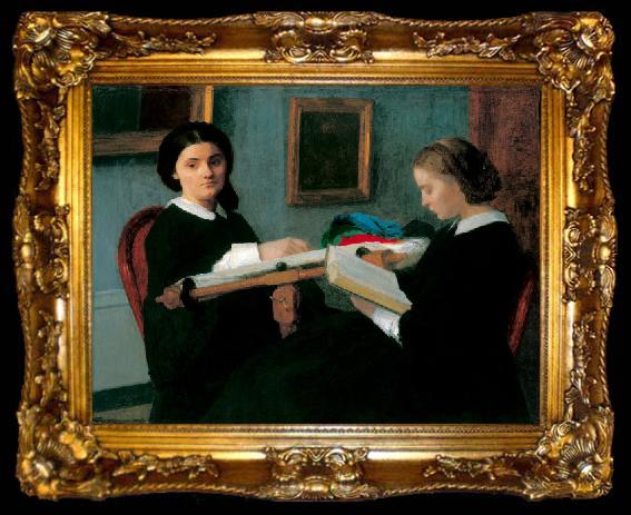framed  Henri Fantin-Latour The Two Sisters, ta009-2
